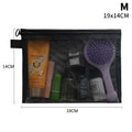 A4 A5 A6 Nylon Mesh File Bag Transparent Zipper Test Paper Information Student Pen Bag Transparent Mesh Cosmetic Storage Bag Qme M