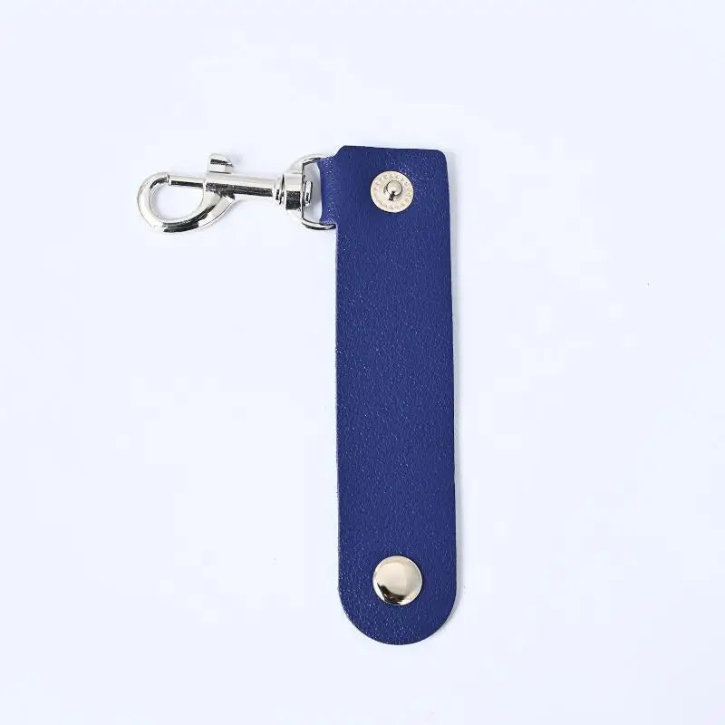 Fashion PU Leather Keychain Simple Keychain Pendant Anti-lost Key Chain Creative Car Key Strap Fashion Jewelry Bag Decoration Qme Dark blue