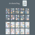 20 Sheets/Bag Teen Girl Closet Stickers for Creative Scrapbook Journal Planner Office Stationery Phone Case Decoration Gift Qme 3