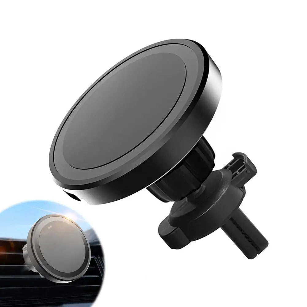Magnetic Car Air Vent Phone Holder 15W Fast Charging Station Wireless Qme Black