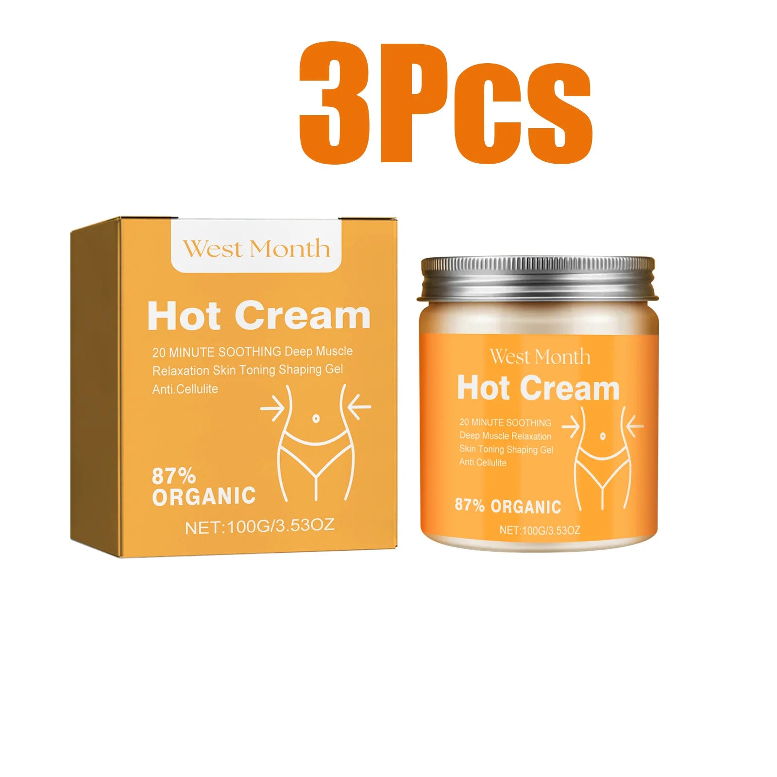 Hot Cream Massage Slimming Cream 87% Organic Anti Cellulite Slimming Lotion Thermal Fat Burning Massage Weight Loss Cream Qme 300g Boxed