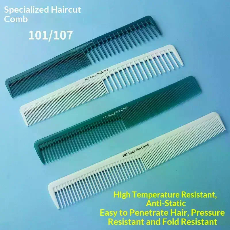 Professional Anti Static Flat Head Hair Cutting Comb Fine Tooth Qme