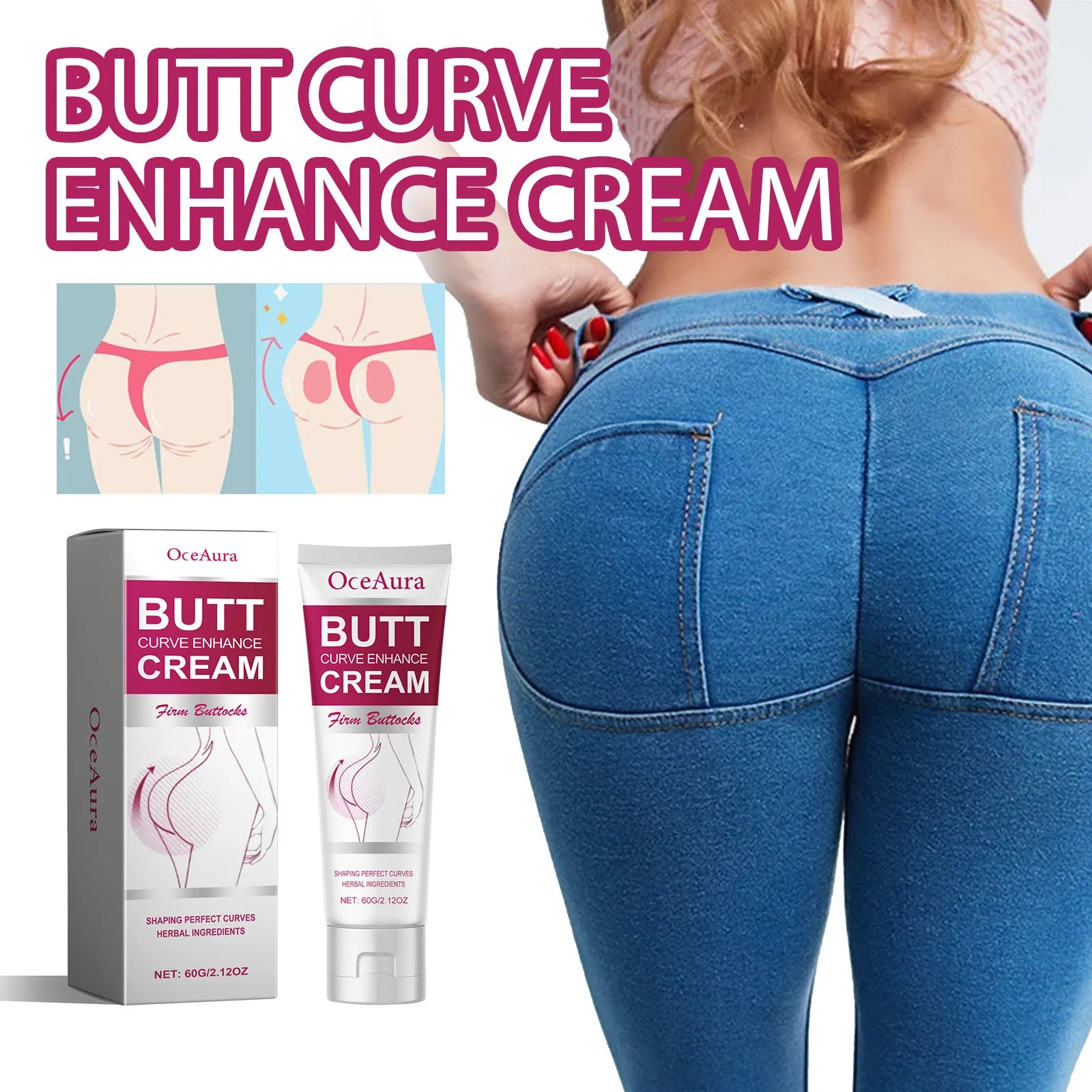 Buttock Lifting Cream Hip Breast Plump Growth Massage Prevent Sagging Boobs Bigger Tightening Shaping Butt Enlargement Cream Qme