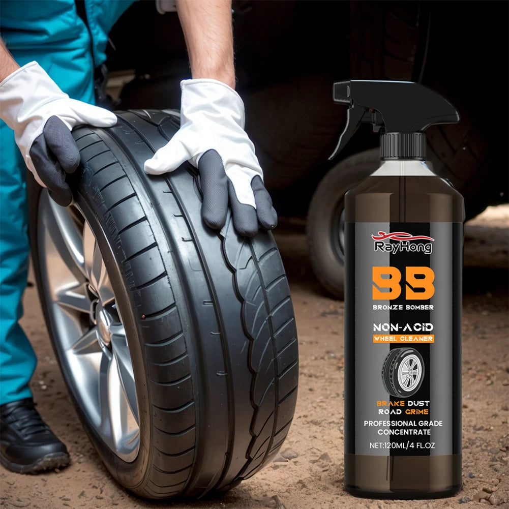 Powerful Rim Brake Buster Spray 120ml Car Detailing Brake Dust Remover Car Wash Wheel Cleaning Spray Car Washing Tools Qme