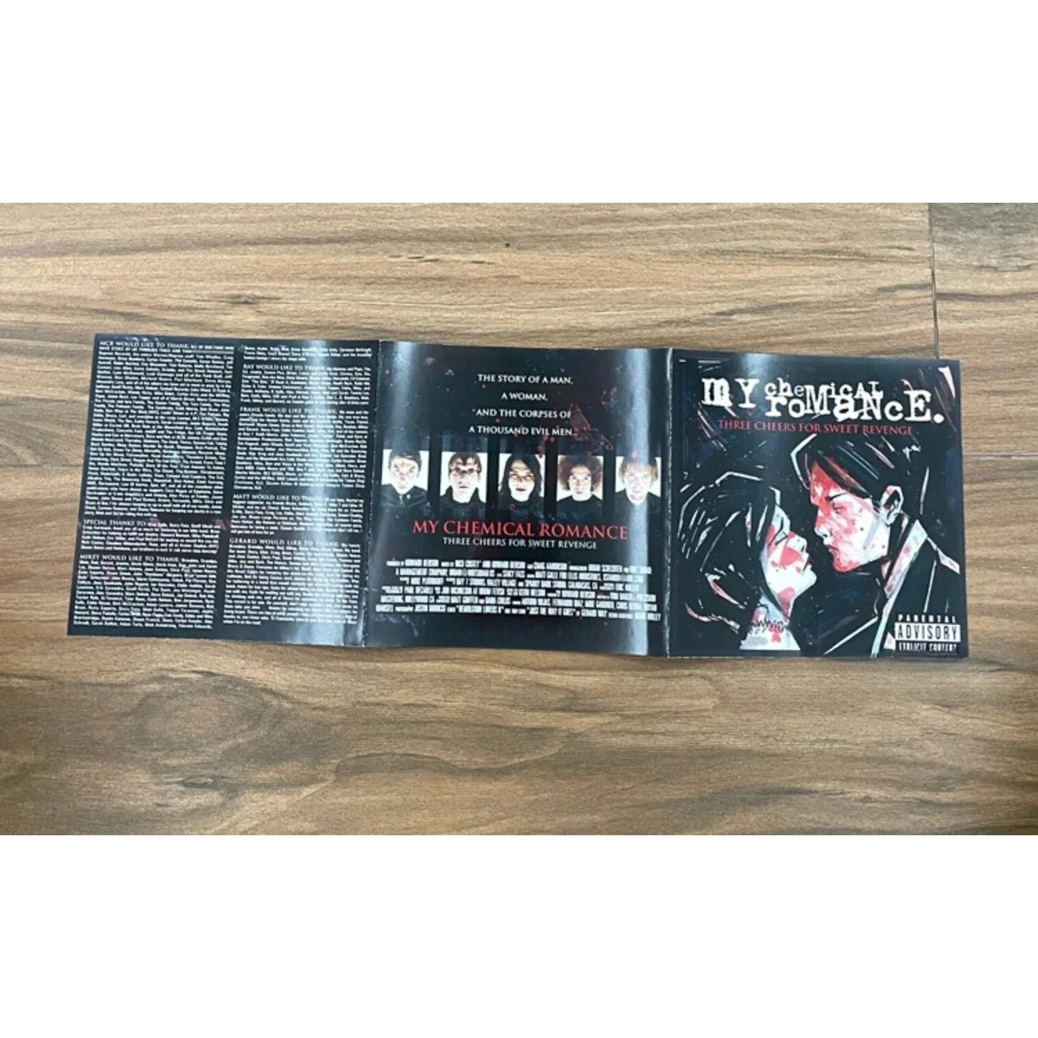 Emo Alternative Rock Band CD Album, Black & Red Graphic Illustration Cover Style, Melodic Punk Tracks for Music Collectors Qme