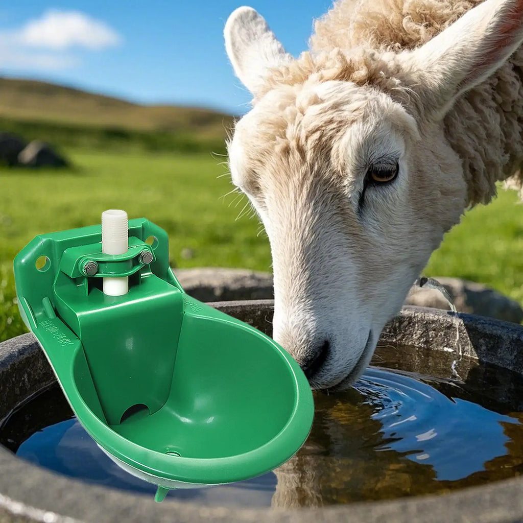 Goat Water Trough Horse Waterer Fountain Drinker Container Tank Farm Qme