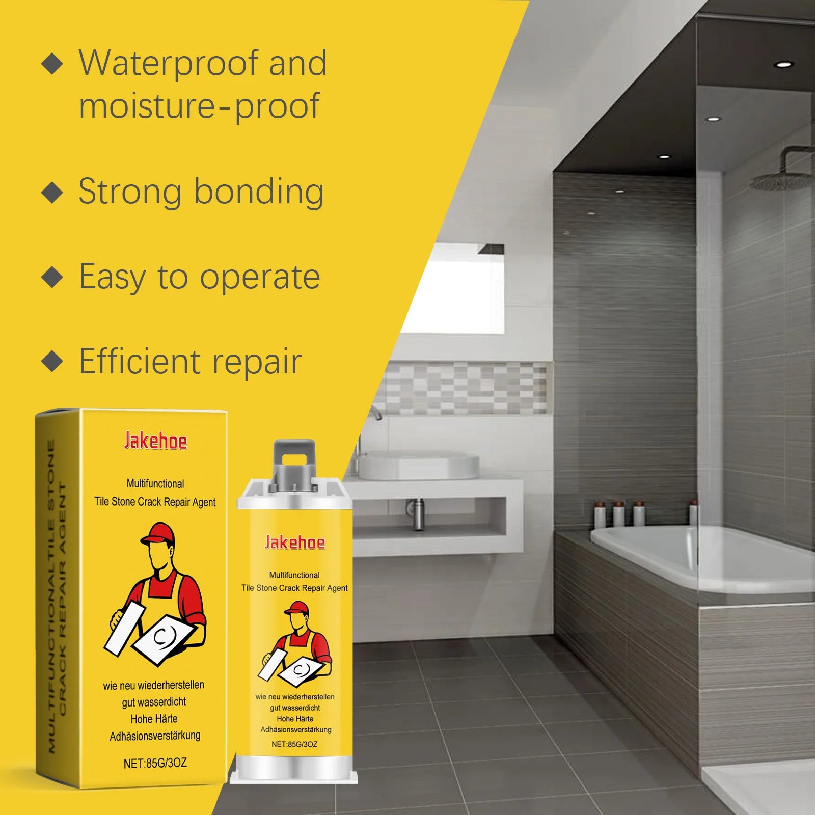 Tile Stone Crack Repair Agent Quickly Repair Ceramic Tiles Crack Restore Tile Integrity Waterproof Durable Ceramic Tile Care Set Qme