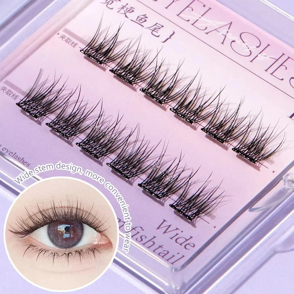 EYELASH No Glue Needed Self Adhesive Cluster Lash Diy Lashes Qme