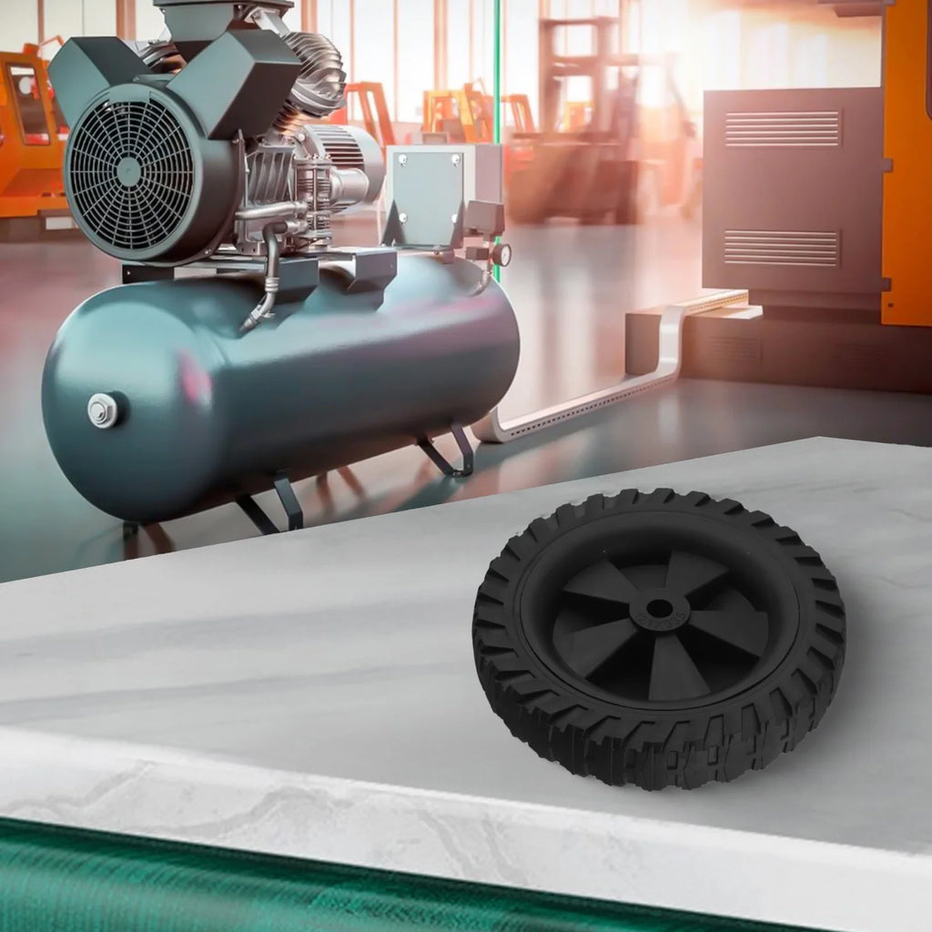 7inch Air Compressor Wheels Replacement Parts Shock Absorption Non-Slip Silent Air Compressor Caster Wheels Qme Default Title