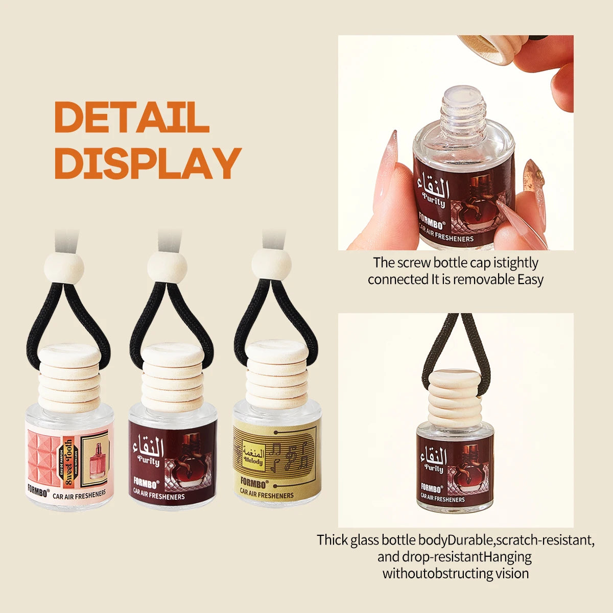 Car Fragrance Interior Accessories Fresh Clean Scent Long-lasting Qme