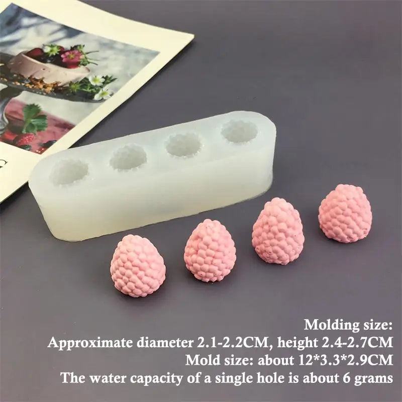 Small Raspberry Mousse Candy Mold Baking 3D Pudding Dessert Chocolate Qme A