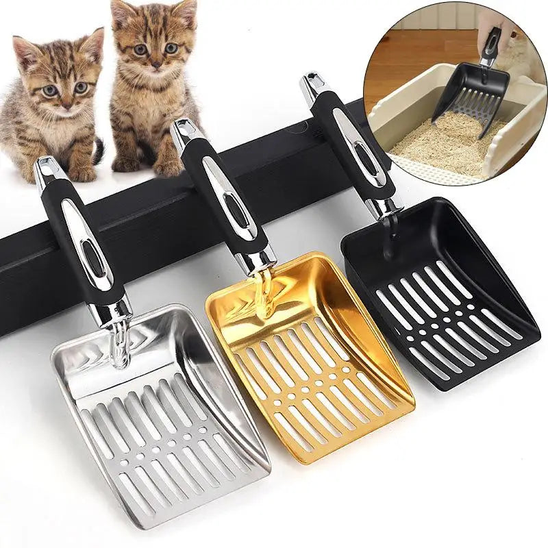 Pet Cleanning Tool Products Metal Long Handle Scoop Cat Sand Cleaning Qme