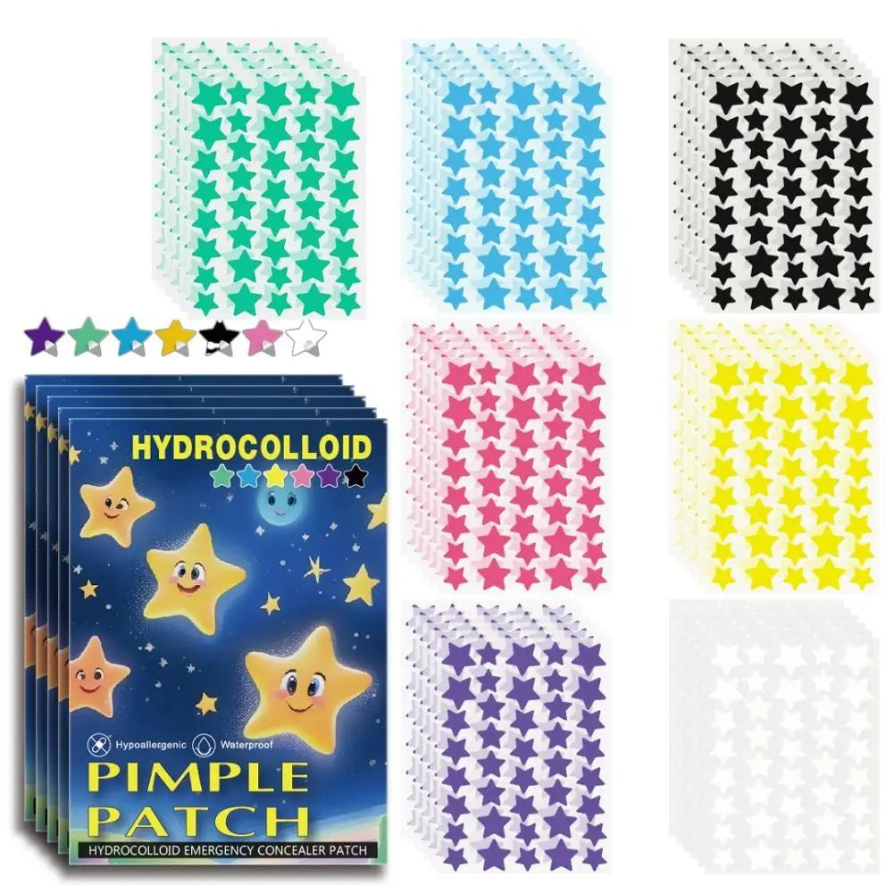 1400pcs Hydrocolloid acne patches, round acne patches, star-shaped acne patches Facial Care Acne Tool Acne Stickers Accessories Qme A CN