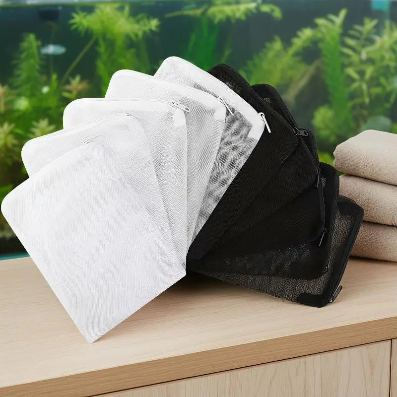 Universal Reusable Aquarium Filter Media Bags Zipper Fine Mesh All Qme