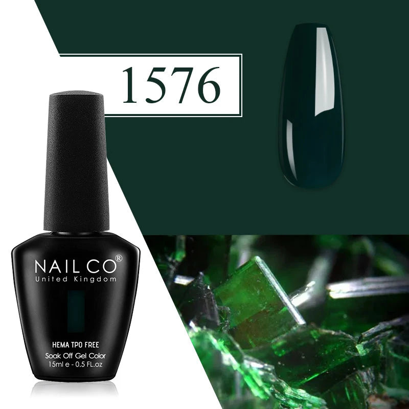 NAILCO Plum Gel Nail Polish Matte Coat Autumn Winter Semi Permanent Qme