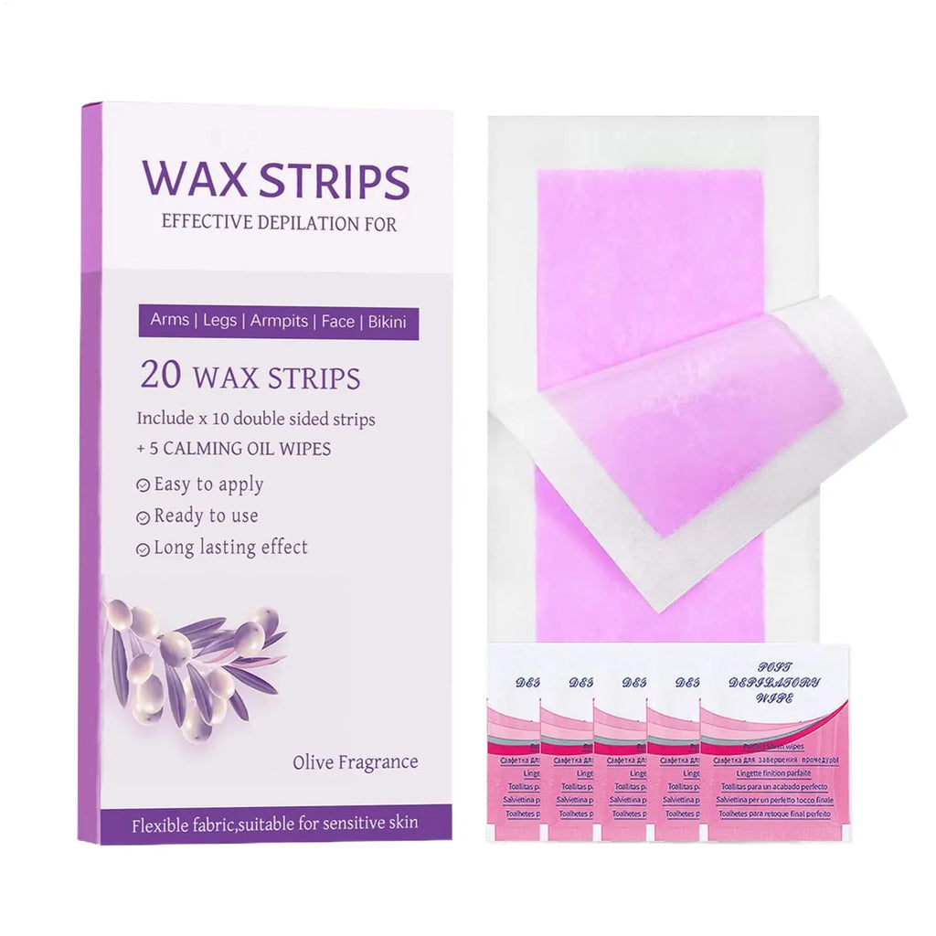 Professional Hair Removal Wax Strips Facial Waxing Wipe Sticker Qme