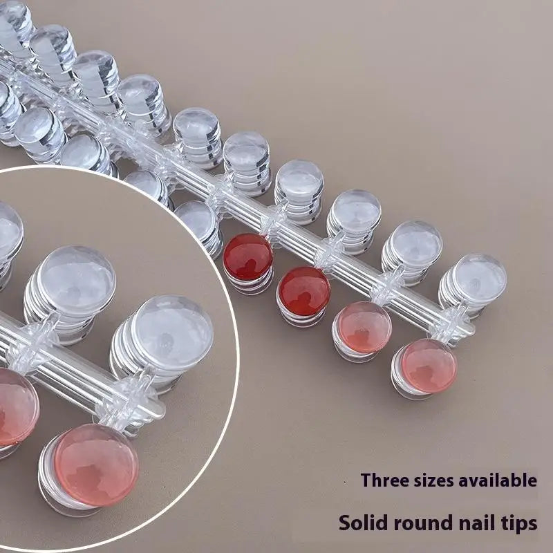 240 Fake Chart Showing 1 2 Mini Round Shaped Clear Glass Nail Polish Qme