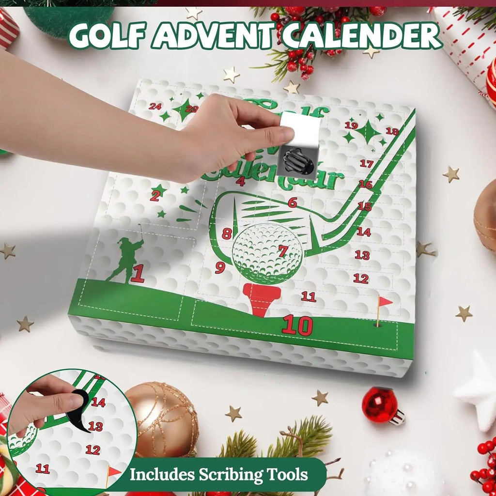 Golf Countdown Calendar 24-Days Golfing Accessories 2025 Advent Qme