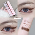 Black Brown Contour Gel Eyeliner Pencil With Brush Waterproof Soft Non Smudging Easy Wear Eyeshadow Stick Lying silkworm Makeup Qme 02 Brown
