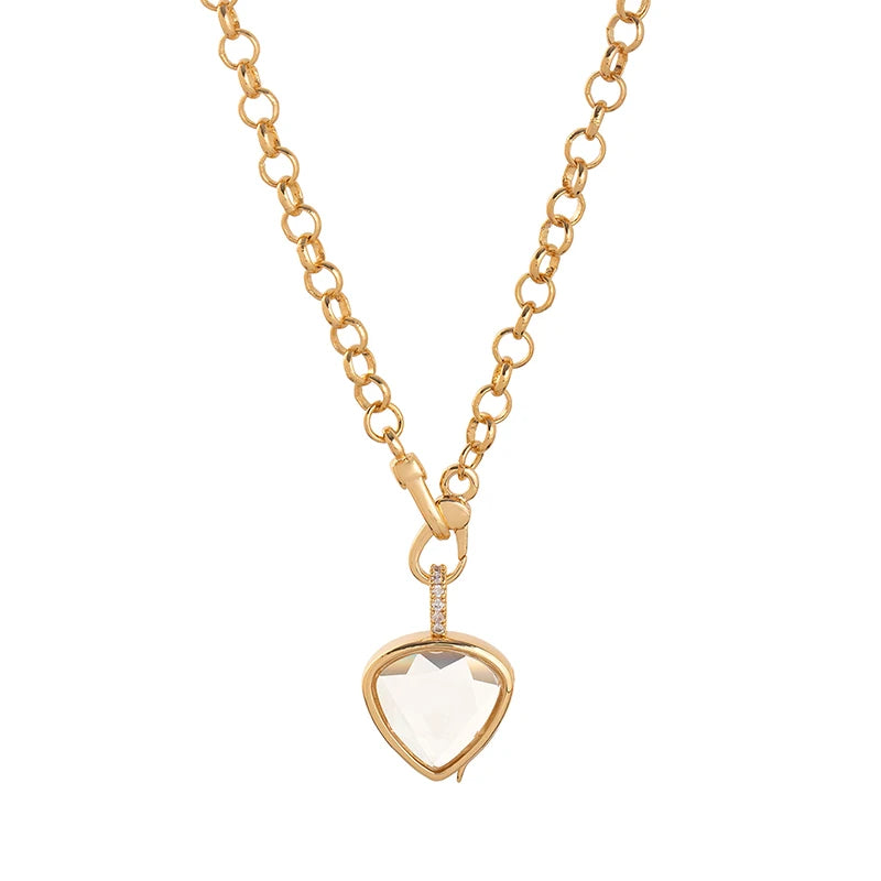 Retro Personality Picture Box Pendant With Openable DIY Pendant Hollow Design Transparent Box Gold-plated Color Preservation Qme MR-03