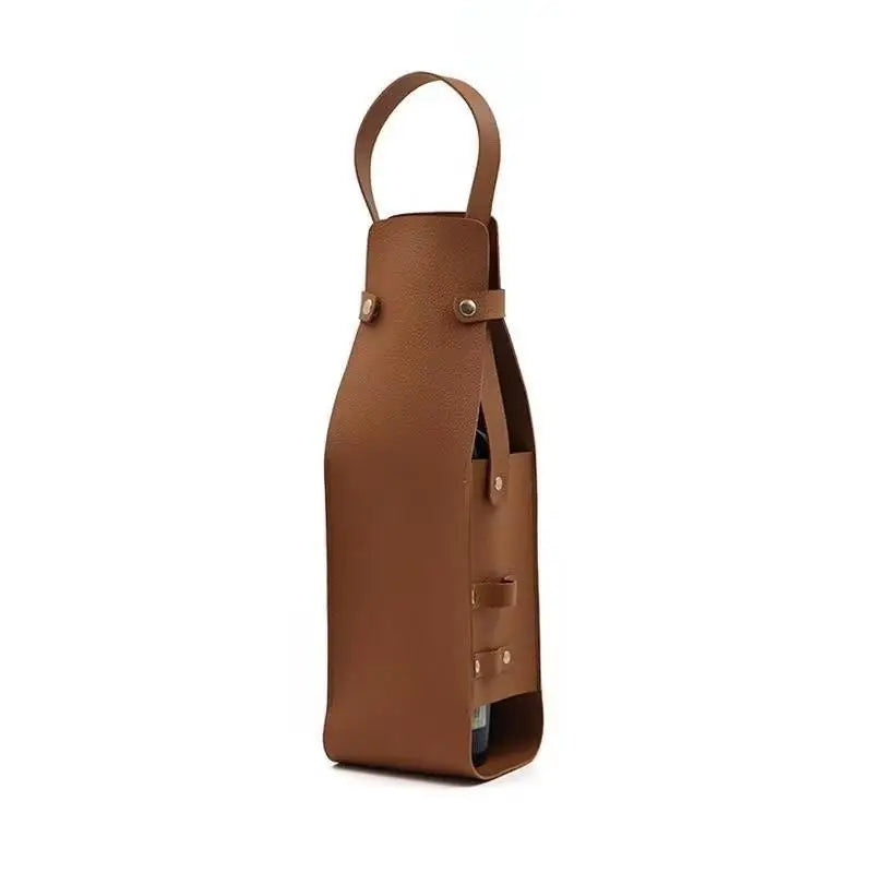Carry-on Pouch Travel Wine Bag Tote Holder Champagne Bags Carrier Qme Brown