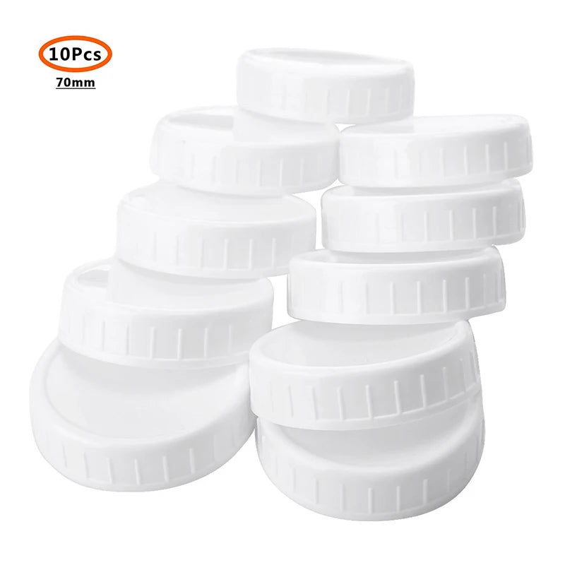 Plastic Covers Unlined Ribbed Lids Storage Caps Replacementswhite Qme 70mm