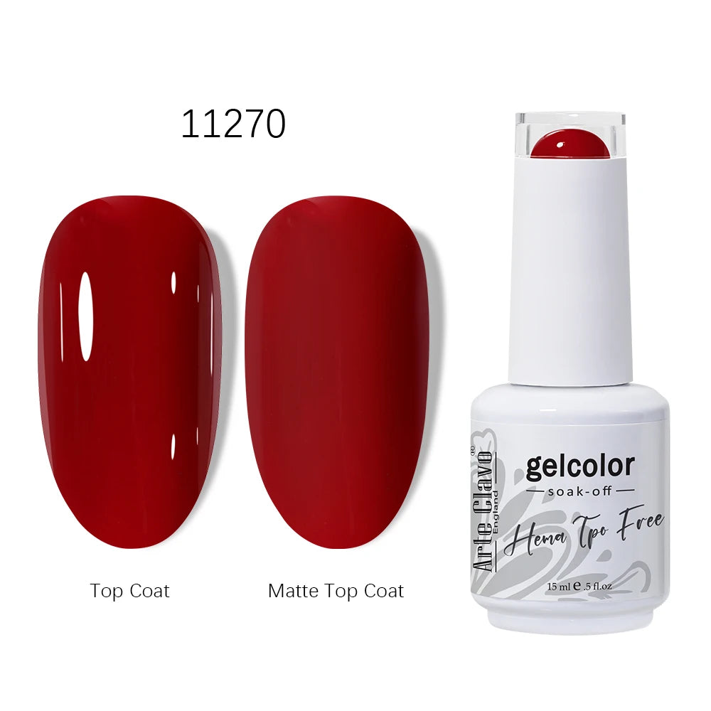 Arte Clavo Red Series Gel HEMA TPO Nail Polish Winter Dark Art Qme 11270
