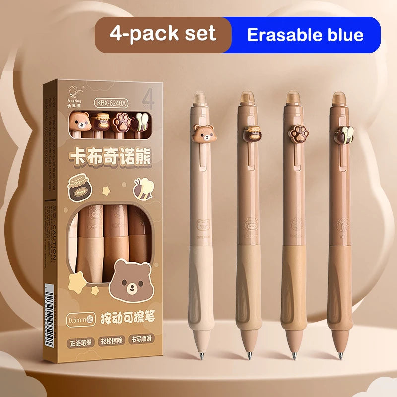 Box Cartoon Cute Erasable Gel Pen Creative Aesthetic Thermal Eraser Qme A Blue Ink