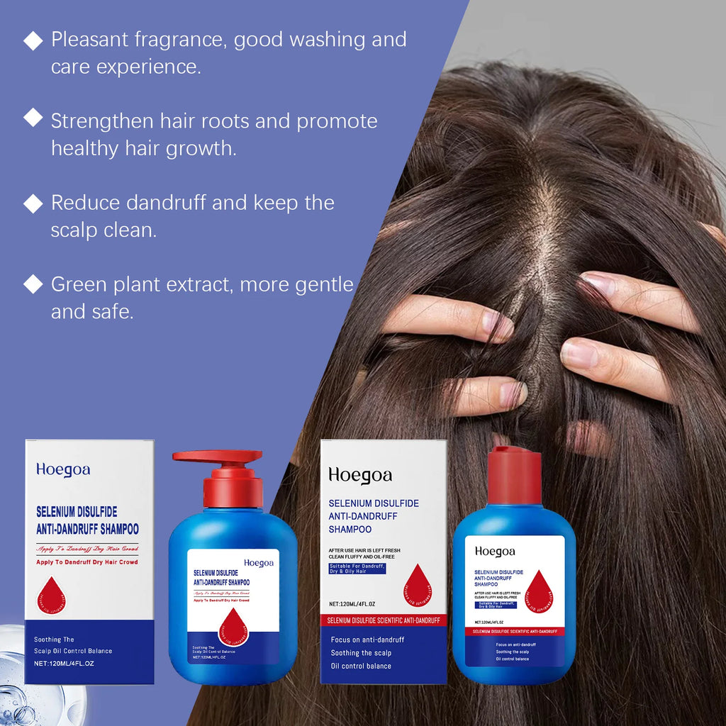 Selenium Disulfide Anti Dandruff Shampoo Deep Cleansing Scalp Itching Relief Reduce Oil Secretion Refreshing Fluffy Hair Shampoo Qme