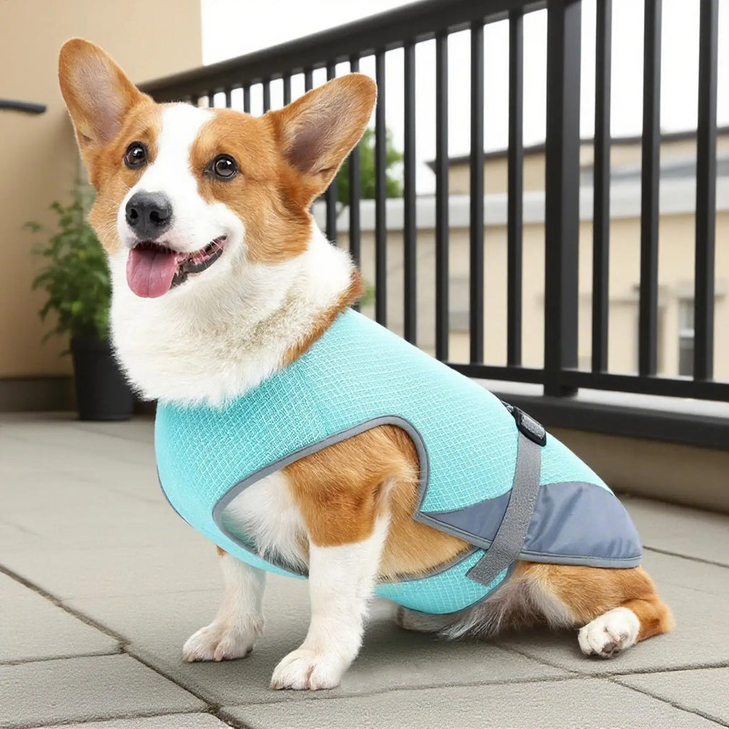 Dog Cooling Harness Cooling Dog Harness Summer Vest UV Protection Adjustable Shirt Pet Outfit For Small Medium Puppy Hiking Qme