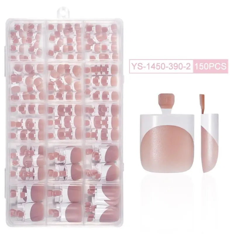 Easy Application Square Matte Full Cover Toe Nail Tips Pedicures Qme 4