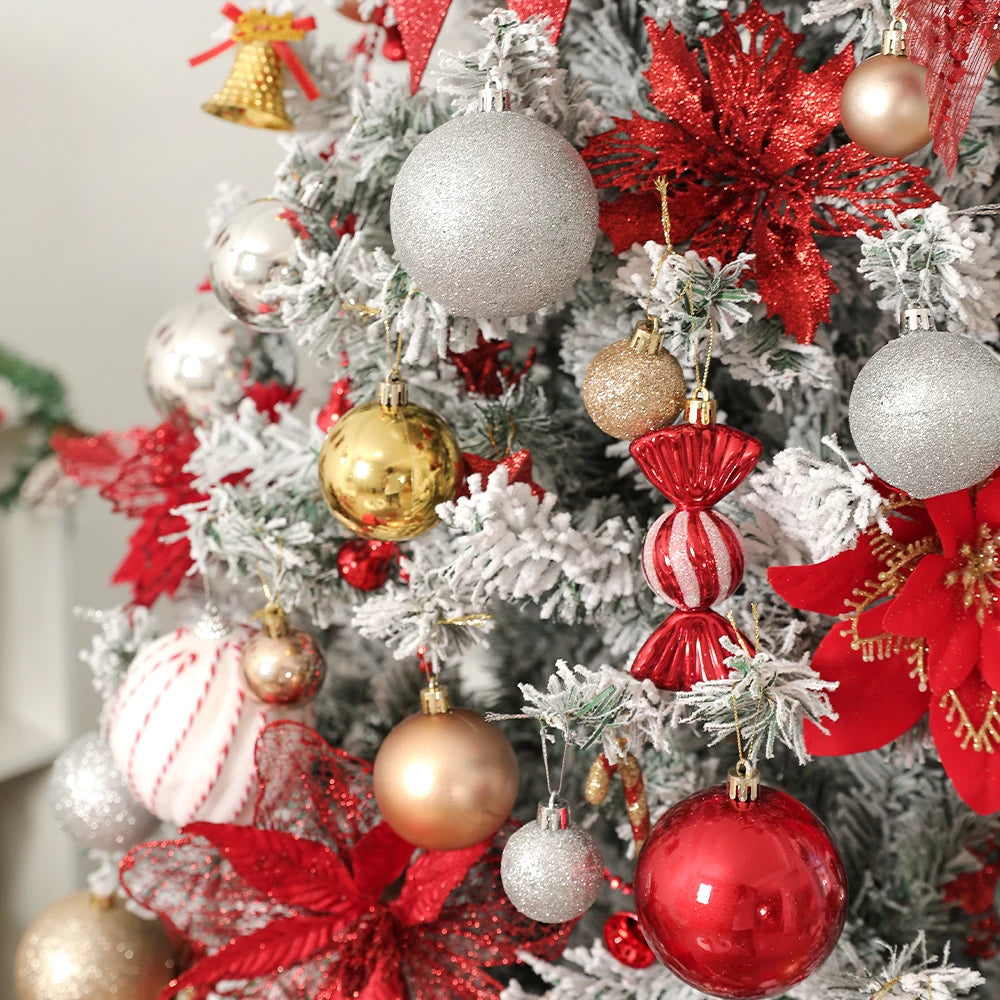 3CM Christmas Decoration Christmas Ball Hanging Xmas Tree Pendent Ornaments for Home Room Decor Navidad New Year 2026 Accessory Qme