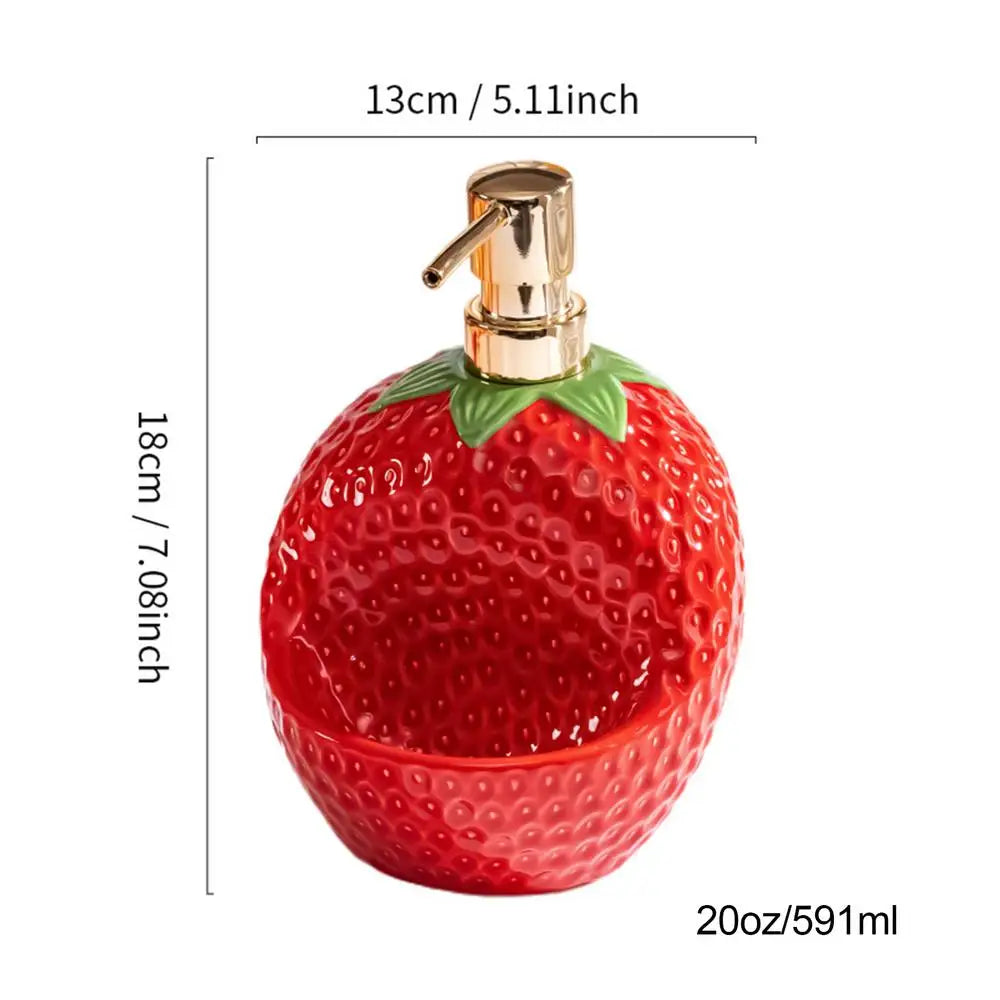 Soap Dispenser Bathroom Strawberry Shape Liquid Lotion Pump Container Qme Red China Mainland
