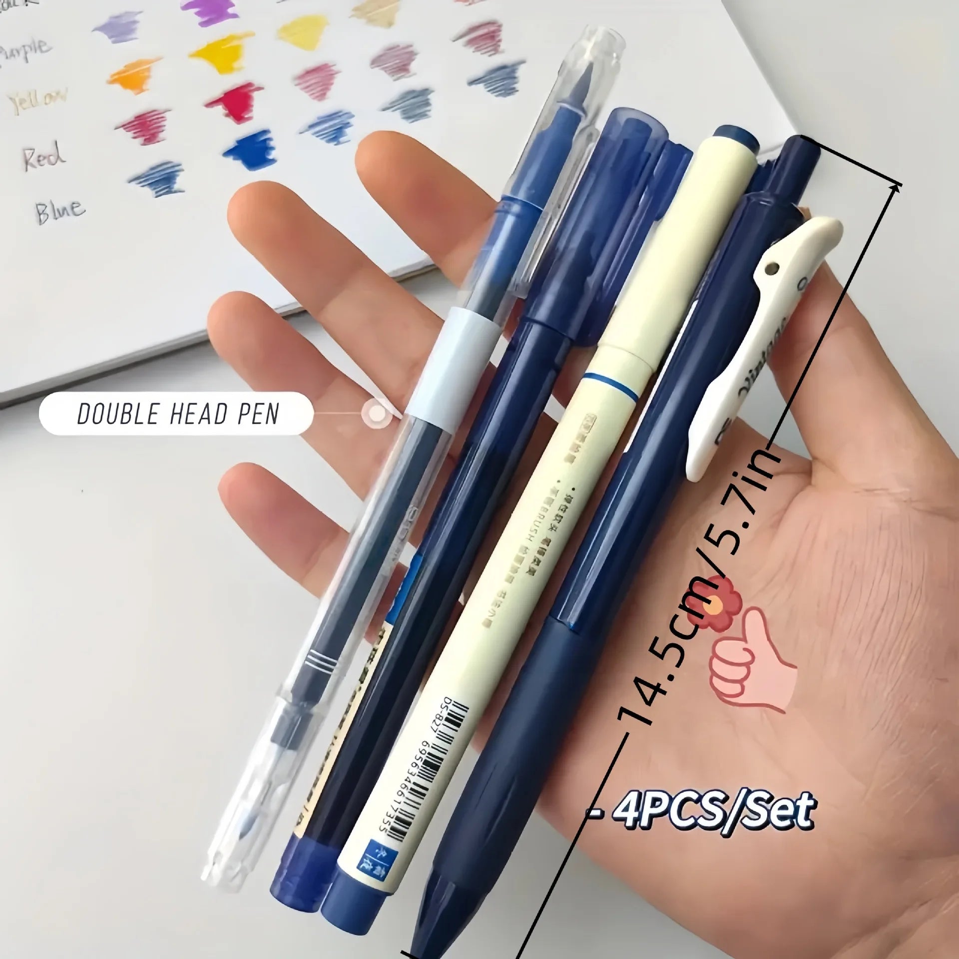 4Pcs Vintage Pens Set, Quick-Dry Ink for Smooth Writing,Compatible with Multiple Tips,Ideal for Office Work & Notebooks Qme