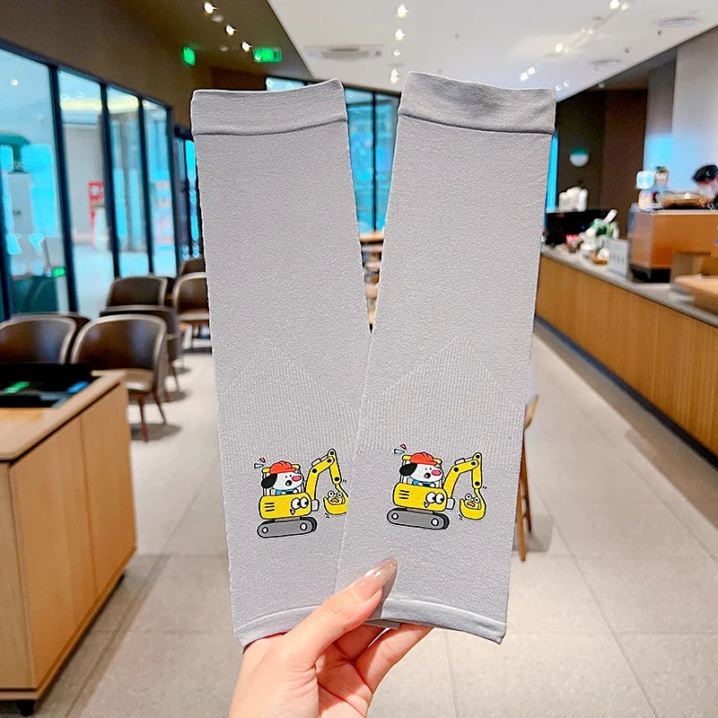 Hello Kitty Kuromi Sun Protection Arm Sleeves Breathable Cooling Arm Sleeves for Students UV-Protective Puff Sleeves Qme 15