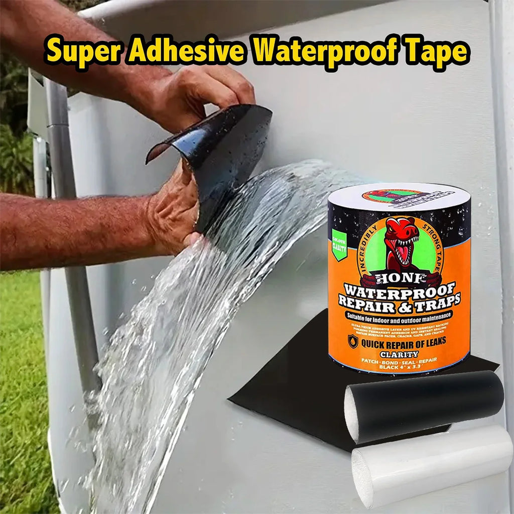 Strong Leak Sealing Tape, High Strength Toughness Swimming Ring Tent Quick Repair Of Water Pipes Self Adhesive Waterproof Tape Qme