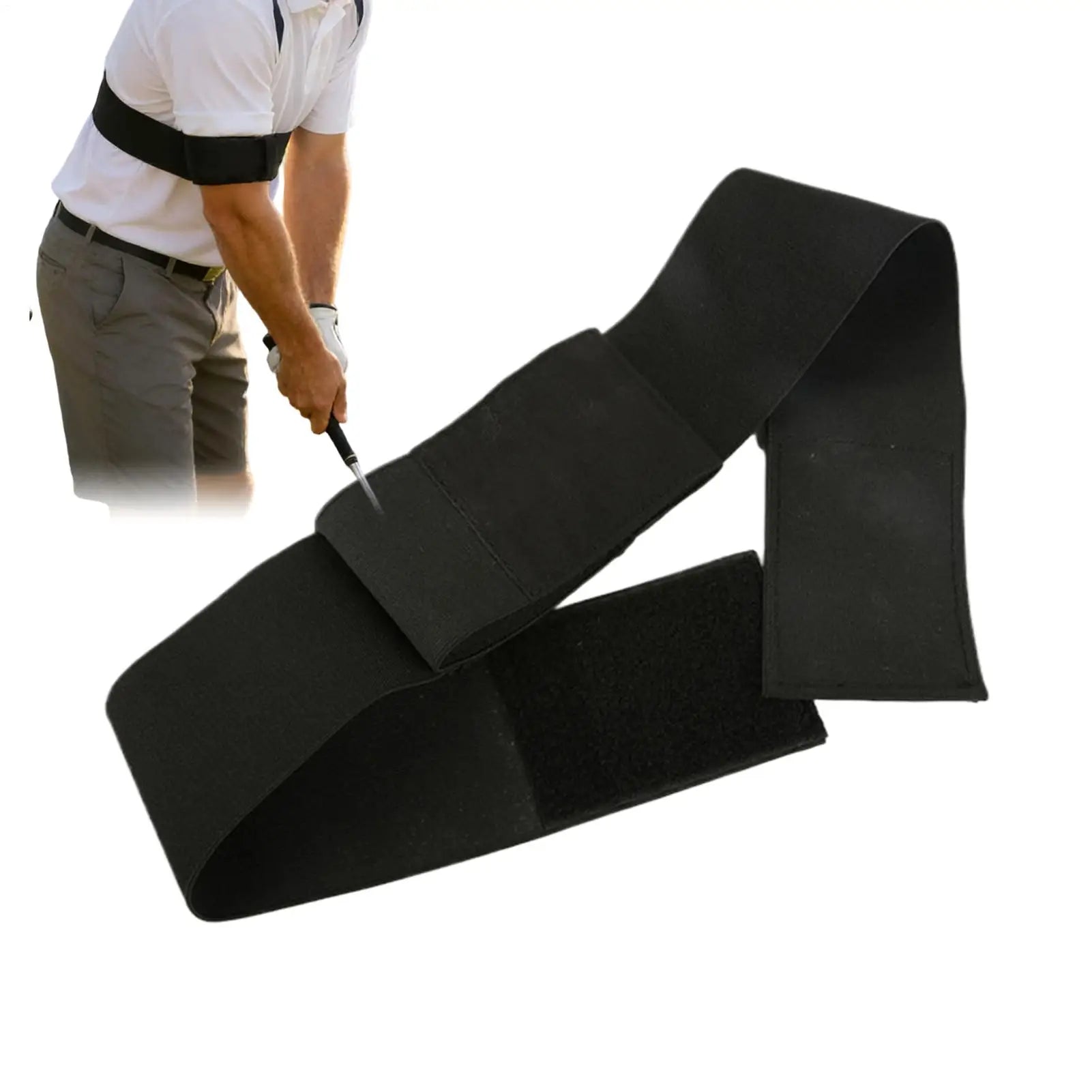 NEW 1PC Golf Swing Trainer Adjustable Nylon Elastic Accessories Golf Arm Band Training Aid For Beginners Golfers Indoor Qme