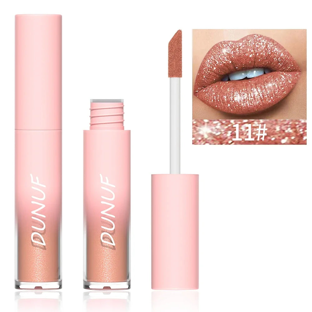 Pearlescent Lipstick Waterproof Long-lasting Lip Gloss Easy Paint Qme 11