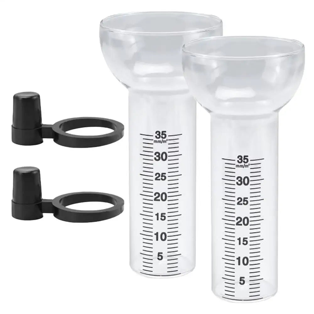 Rain Gauge Outdoor 2 Clear Glass Accurate Cups Stand Replacement Tube Qme China Mainland as shown