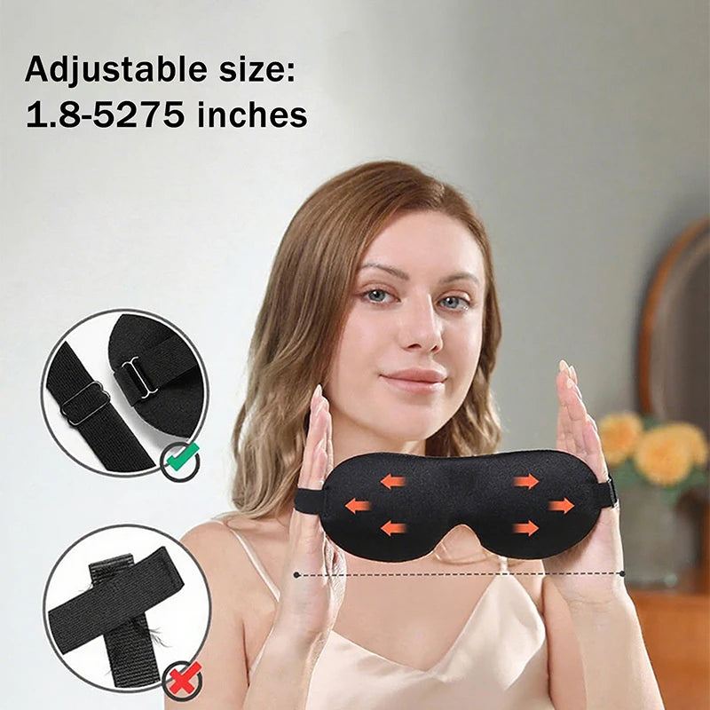 Soft Sleeping Eye Mask Portable Light-blocking Blindfold Travel Night Qme