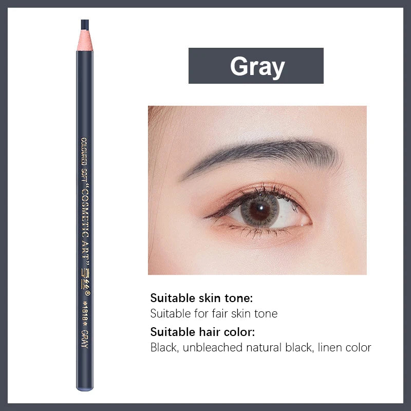 Waterproof Eyebrow Pencil Long Lasting Sweatproof No Fade Peel Off Qme 06Gray