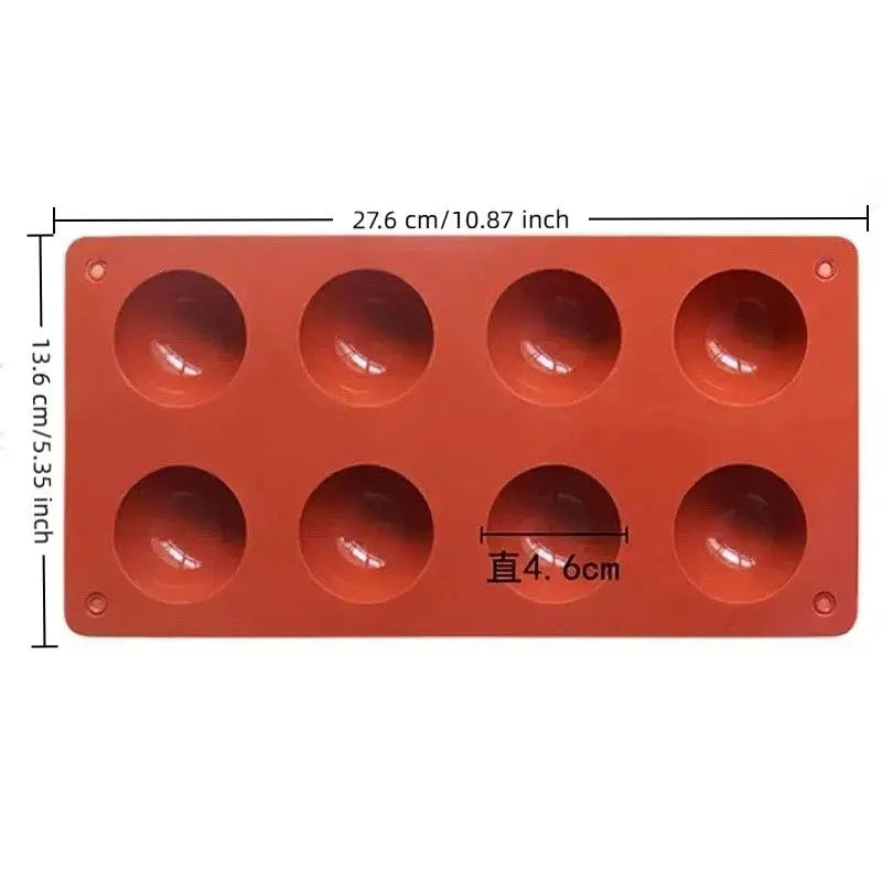 Multiple Round Ball Shape Silicone Molds Cake Decorating Tools Qme 8