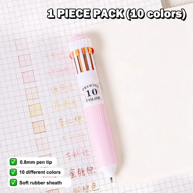 Retractable Multicolor 1 Ballpoint Pen Tip 3 6 Art Student Drawing Qme D