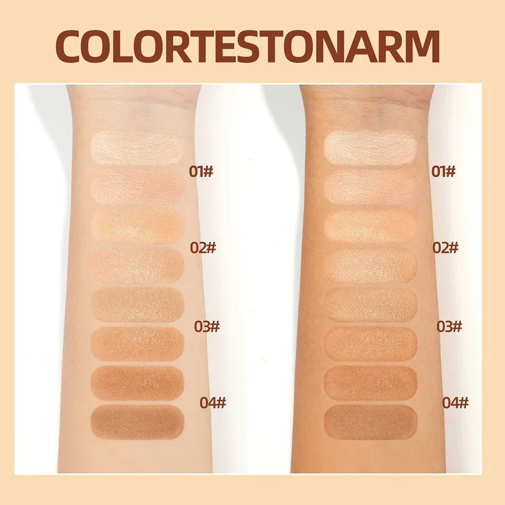 QIBEST Cream Foundation Full Coverage Long Lasting Waterproof Concealer Anti Dark Circle Freckle BB Cream Brighten Makeup Base Qme