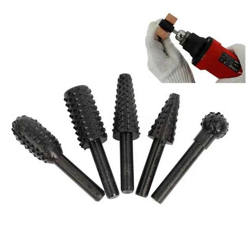 5PCS Drill Set Woodworking Knives Wood carving Tools Woodworking Woodworking Cutting Tools WorkDrill Set Qme