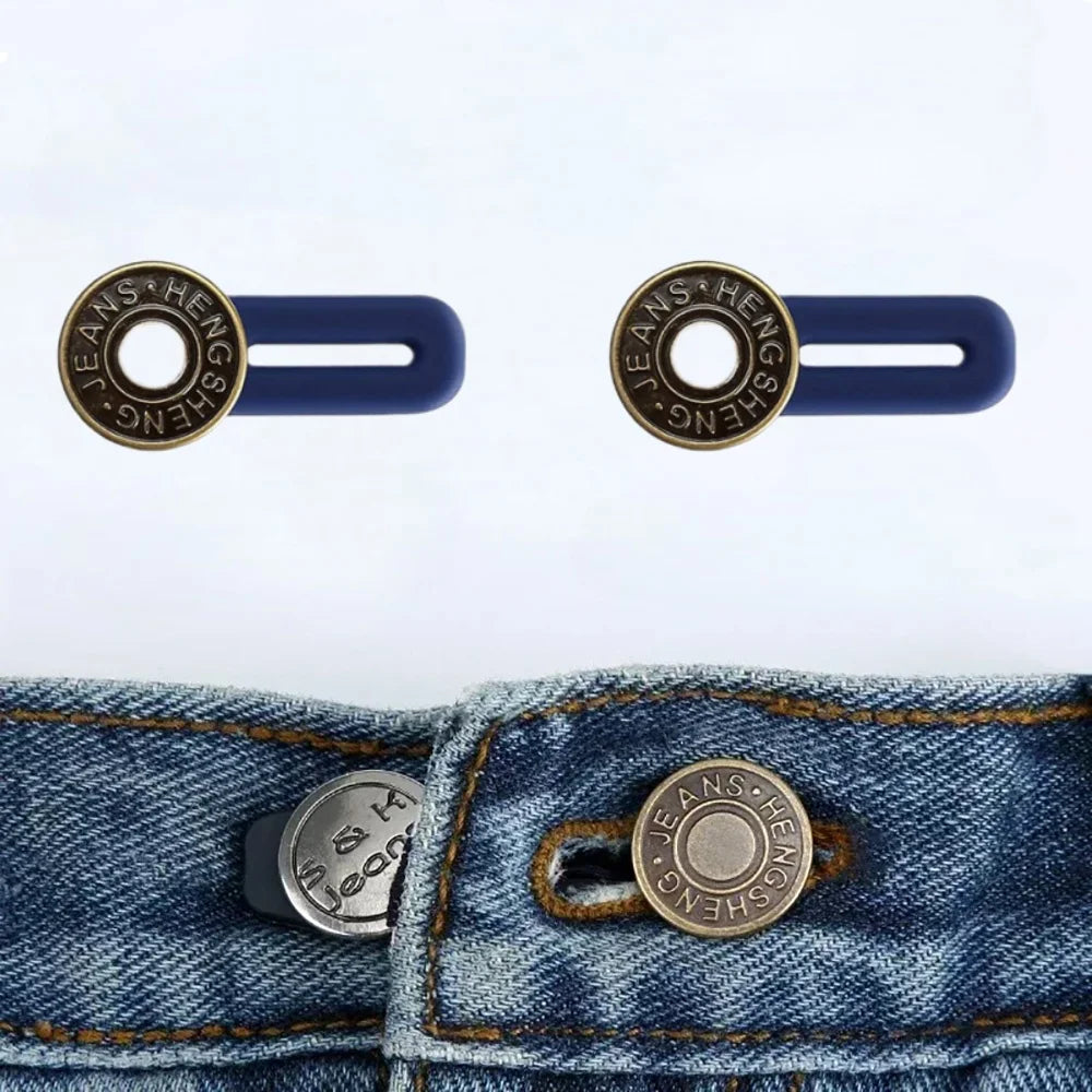Universal Button Collars Extender Women Jeans and Pants Button Extenders Instant Belt Extension Solution Waist Expansion Button Qme 2 PCS short style