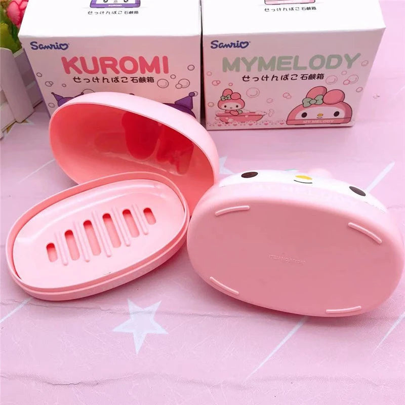 Cute Clowee-themed Soap Dish Storage Box Household Bathroom Drainable Qme