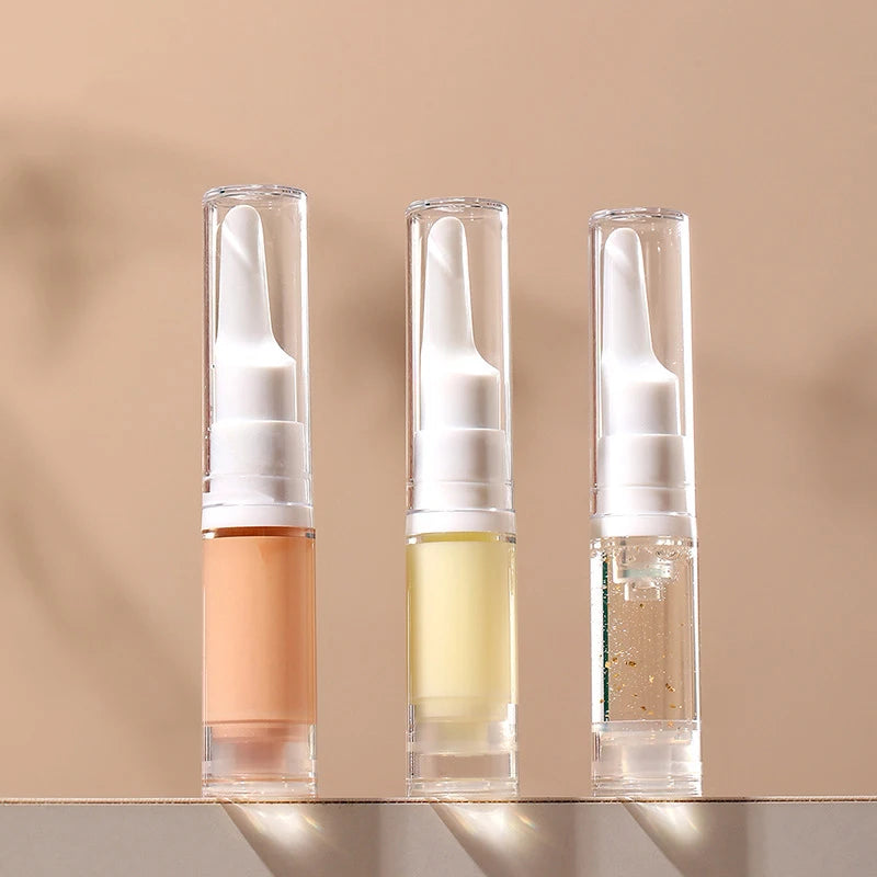 Clear Airless Vacuum Pump Bottle Cosmetic Eye Cream Travel Dispenser Qme