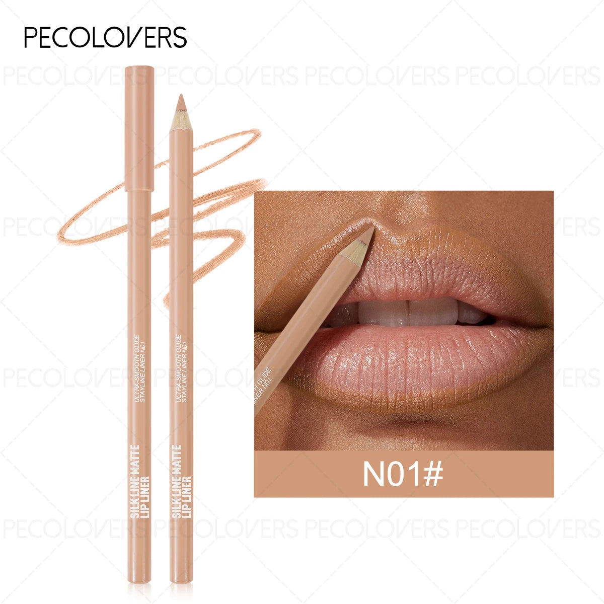 Perfect Matte Lip Liner Pencil Define Lines Easy Slide Natural Tones Qme N01
