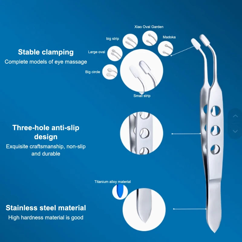 Eyelid Tweezers Meibomian Gland Forceps Women Clip Eyelash Compressor Qme